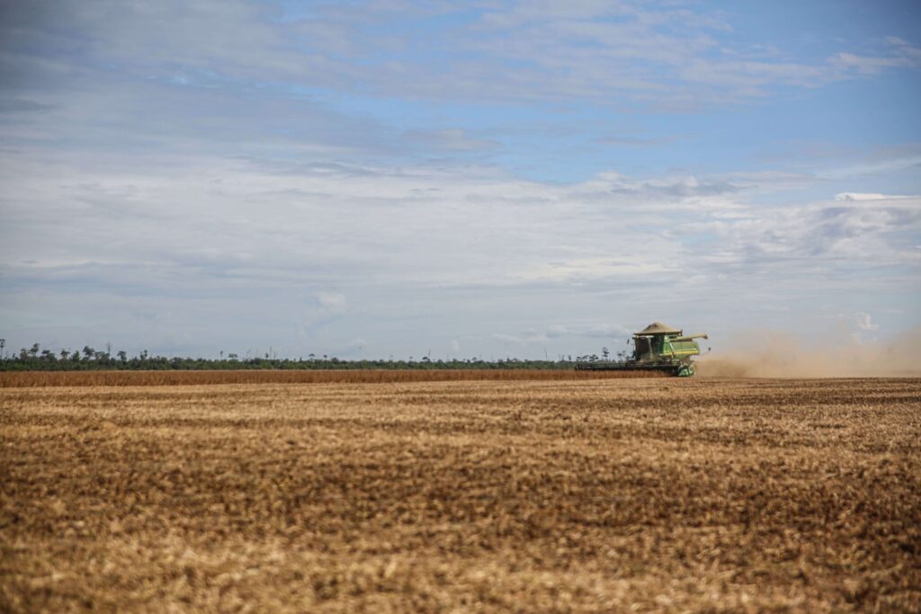 grain harvest combine harvester Argentina field